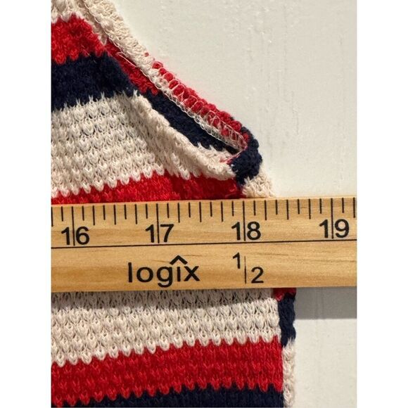 Show Me Your Mumu Patriot Red, White & Blue Striped Knit Teeny Dress Women's M - Picture 8 of 12